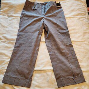 Capri Pin Stripe Wide Leg Hemmed Pants